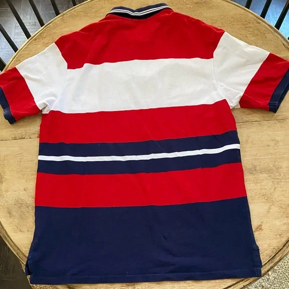 Polo Ralph Lauren Big&Tall Men’s Sz XLT Striped Mesh Crest/Big Pony Polo‎ Shirt